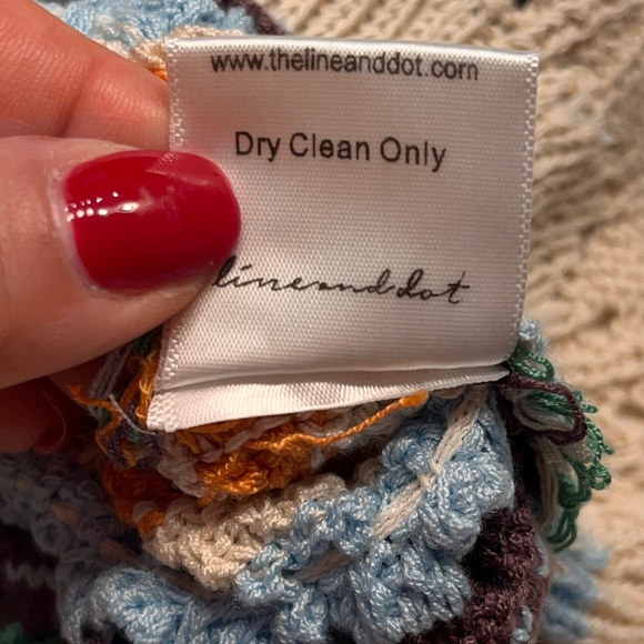 Line & Dot Multicolored Jenn Crochet Tank Size Medium - Picture 8 of 10